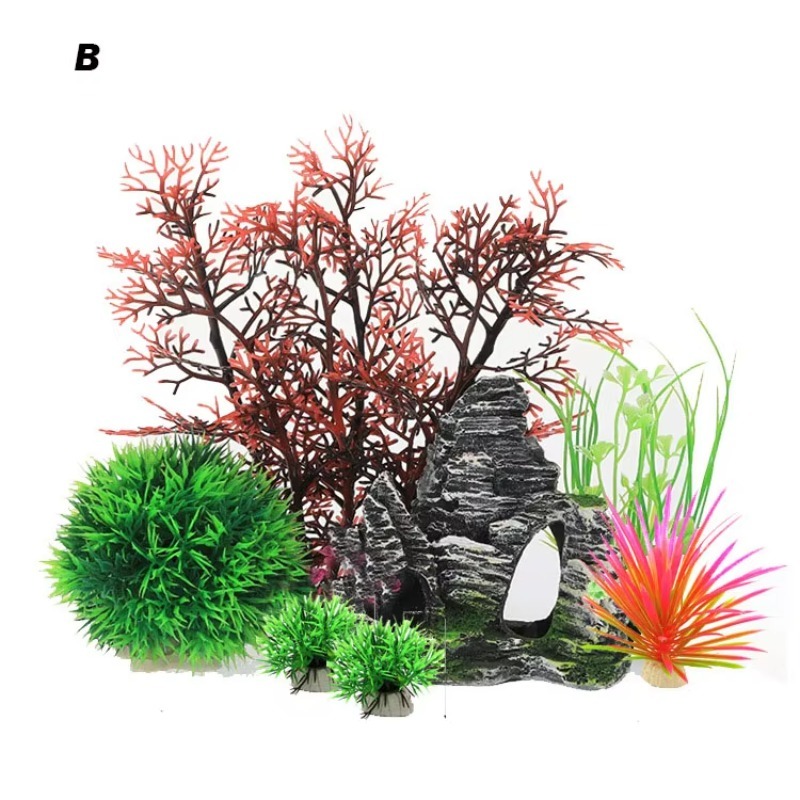 10 قطع من النباتات البلاستيكية - مراجعة Planted Aquarium For Sale وسعره