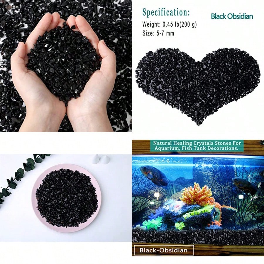رقائق كريستال الكوارتز من حجر  - مراجعة Planted Aquarium With Gravel وسعره
