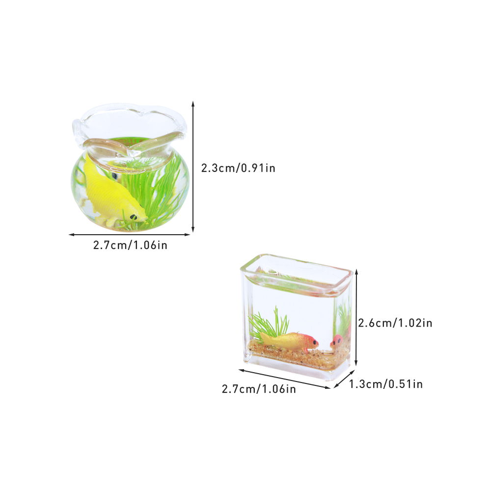 دمية صغيرة محاكاة الزجاج خزان  - مراجعة Planted Aquarium Photos وسعره